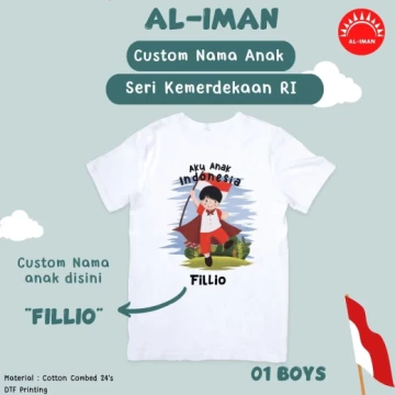 Kaos Anak Al-Iman Seri Cinta Indonesia - BOYS01