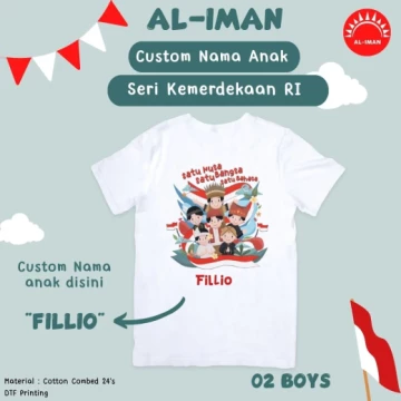 Kaos Anak Al-Iman Seri Cinta Indonesia - BOYS02