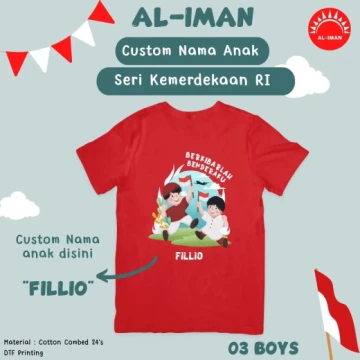 Kaos Anak Al-Iman Seri Cinta Indonesia - BOYS03
