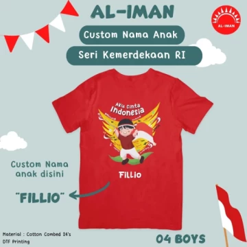 Kaos Anak Al-Iman Seri Cinta Indonesia - BOYS04