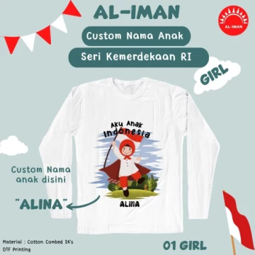 Kaos Anak Al-Iman Seri Cinta  Indonesia - GIRLS01