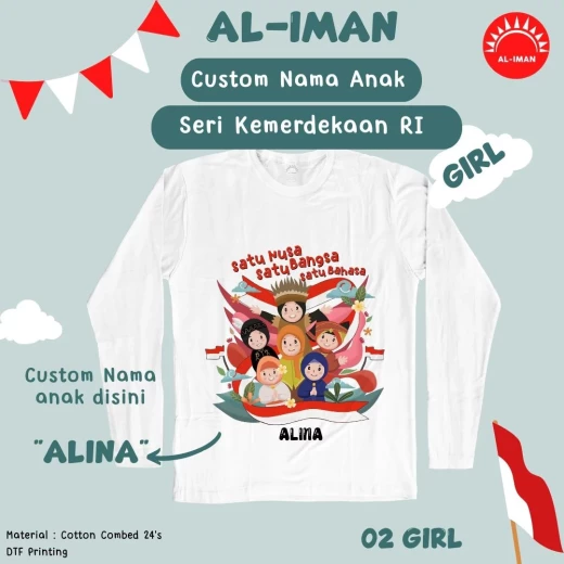Kaos Anak Al-Iman Seri Cinta Indonesia - GIRLS02