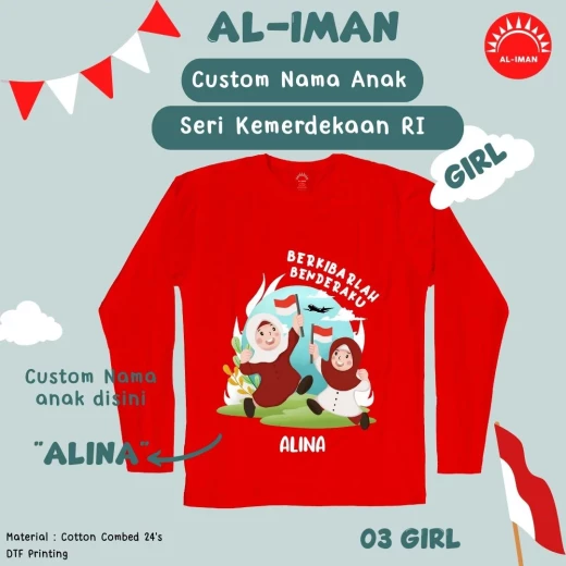 Kaos Anak Al-Iman Seri Cinta Indonesia - GIRLS03