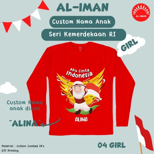 Kaos Anak Al-Iman Seri Cinta Indonesia - GIRLS04