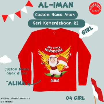Kaos Anak Al-Iman Seri Cinta Indonesia - GIRLS04