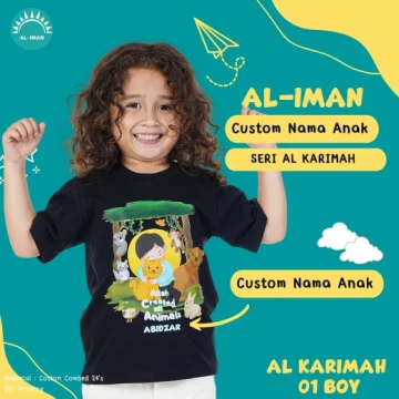 Kaos Anak Al-Iman Seri Al Karimah - Hitam - BOY01