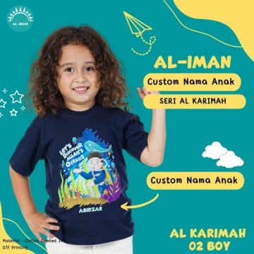 Kaos Anak Al-Iman Seri Al Karimah - Biru Dongker - BOY02