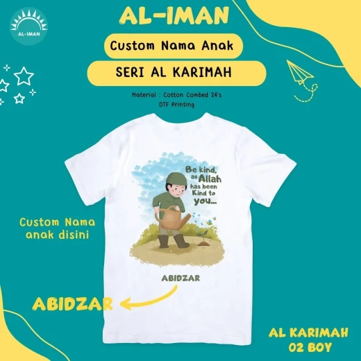 Kaos Anak Al-Iman Seri Al Karimah - Putih - BOY03