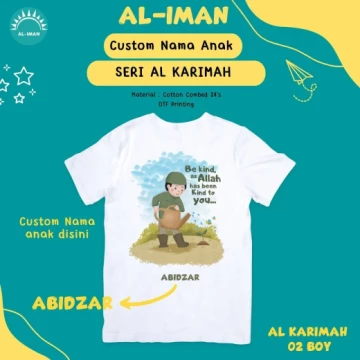 Kaos Anak Al-Iman Seri Al Karimah - Putih - BOY03