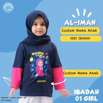 Kaos Anak Al-Iman Seri Ibadah - GIRL01