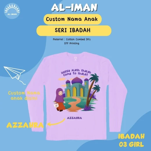 Kaos Anak Al-Iman Seri Ibadah - GIRL03
