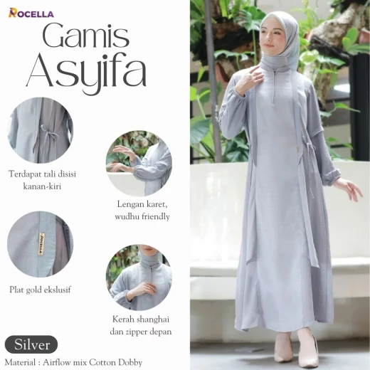 Rocella Gamis Asyifa Silver