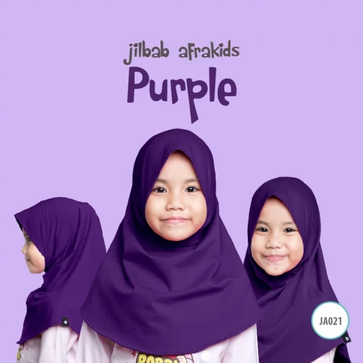 Jilbab Anak Afrakids - Purple