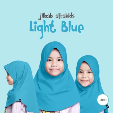 Jilbab Anak Afrakids - Light Blue
