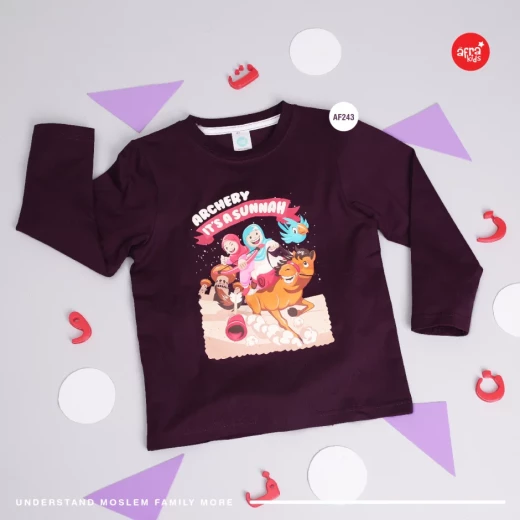 Kaos Anak Afrakids Archery It's a Sunnah Lengan Panjang - AF243