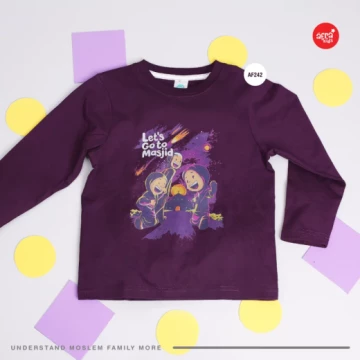 Kaos Anak Afrakids Let's Go To Masjid Lengan Panjang - AF242